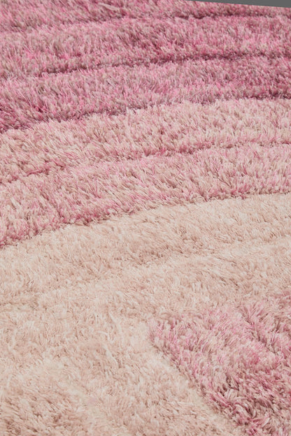 Hochflorteppich für Wohnzimmer, Schlafzimmer, Esszimmer, weicher Plüsch, flauschig, seidig, Stella-Wirbelmuster, 3D-Hochflorteppich in großer Größe, 160 x 230 cm (5'3" x 7'7")