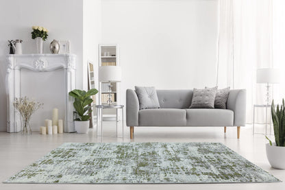 Orion Abstrakter Teppich, glänzendes metallisches Wonderlust-Design 