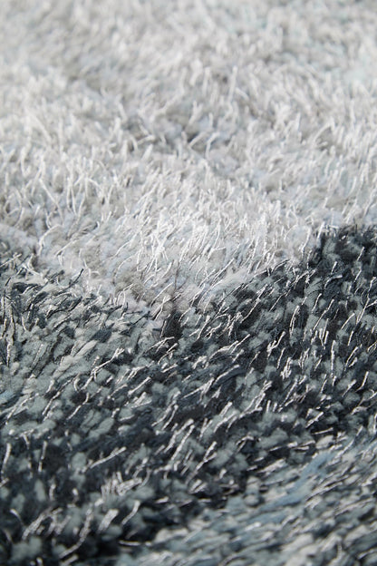 Shaggy-Teppich für Wohnzimmer, Schlafzimmer, Esszimmer, weicher Plüsch, flauschig, seidig, für den Boden, Gittermuster, 3D-Shaggy-Teppich in großer Größe, 160 x 230 cm (5'3" x 7'7")