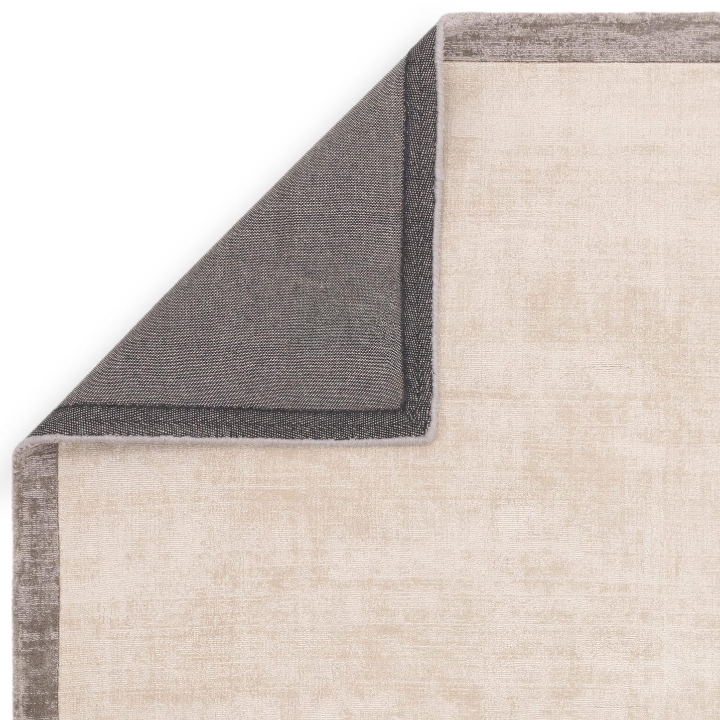 Blade Border Plain Viskose-Teppich – handgewebt, im Used-Look, hochglänzend, seidig weich, luxuriös