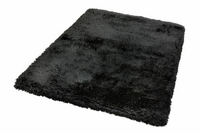 Plüschiger Shaggy-Teppich für Wohnzimmer und Schlafzimmer, Hochflor, dick, flauschig, handgefertigt, fusselfrei, seidig, schimmernd, glänzend, einfarbig, Hochflor-Teppich