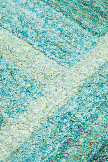 Shaggy-Teppich für Wohnzimmer, Schlafzimmer, Esszimmer, weicher Plüsch, flauschig, seidig, für den Boden, Gittermuster, 3D-Shaggy-Teppich in großer Größe, 160 x 230 cm (5'3" x 7'7")