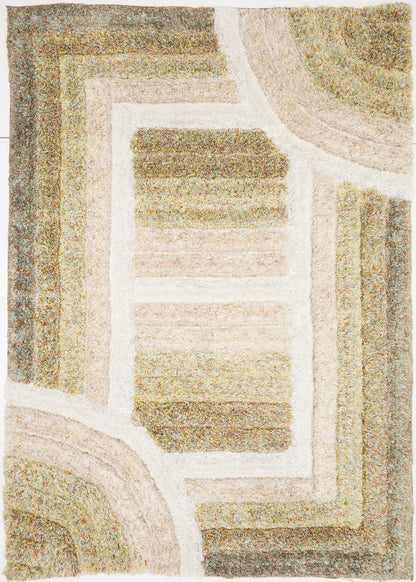 Shaggy-Teppich für Wohnzimmer, Schlafzimmer, Esszimmer, weicher Plüsch, flauschig, seidig, für den Boden, Gittermuster, 3D-Shaggy-Teppich in großer Größe, 160 x 230 cm (5'3" x 7'7")