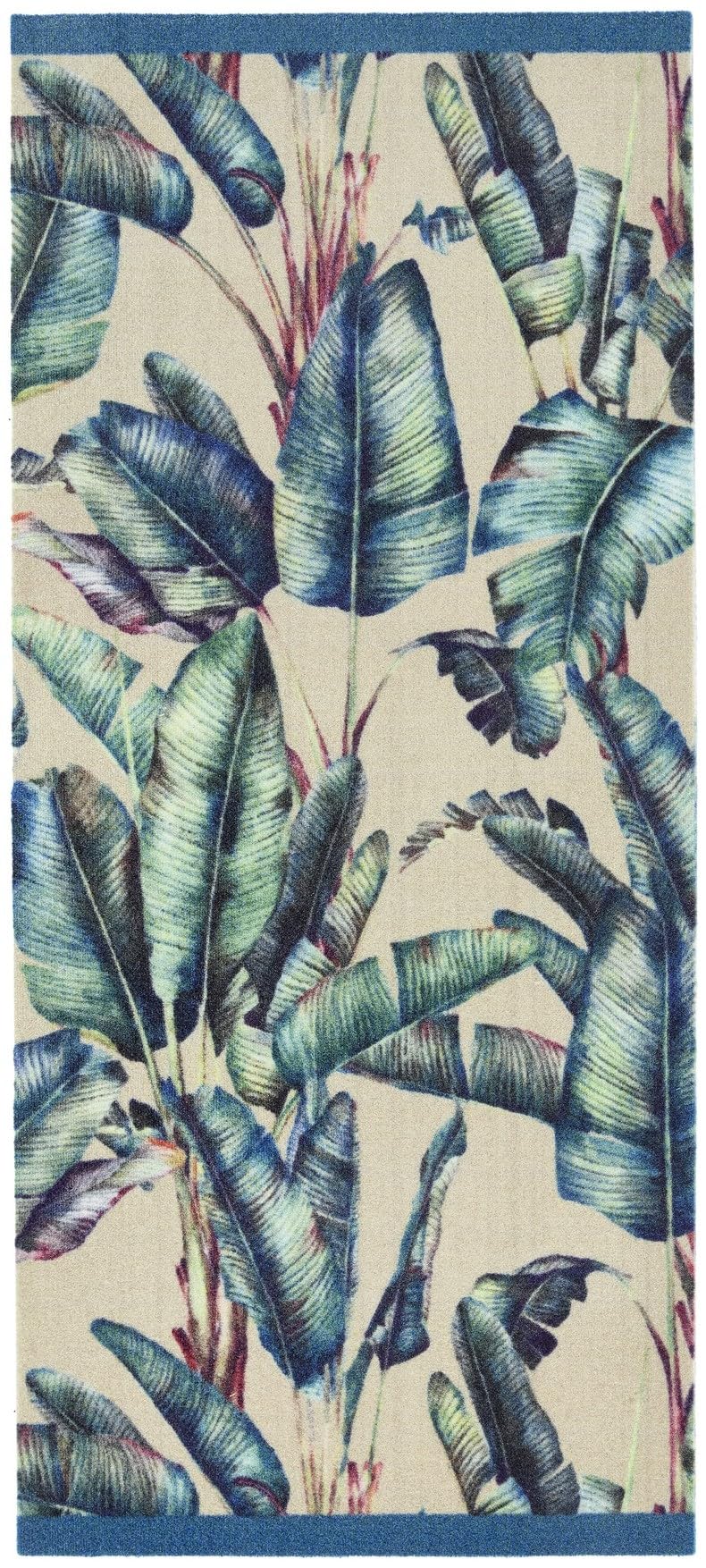 Waschbarer, tropischer Teppich von Studio, rutschfeste Matte für Küche, Flur, Hauseingang, mehrfarbig, 65 x 150 cm (2'4" x 5')