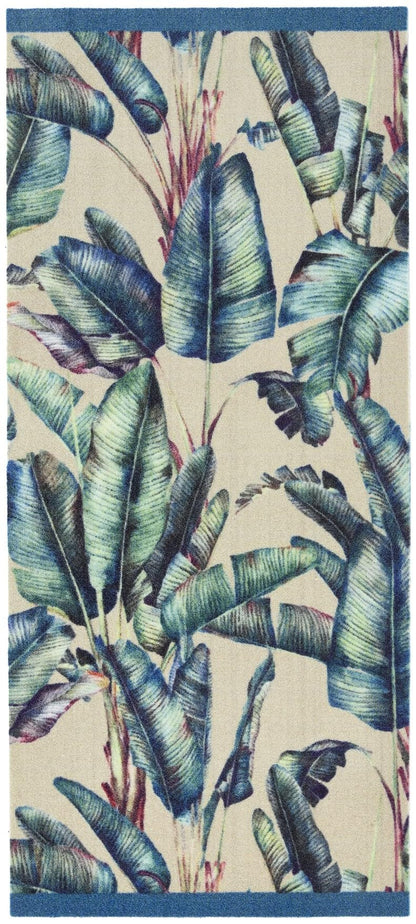 Waschbarer, tropischer Teppich von Studio, rutschfeste Matte für Küche, Flur, Hauseingang, mehrfarbig, 65 x 150 cm (2'4" x 5')