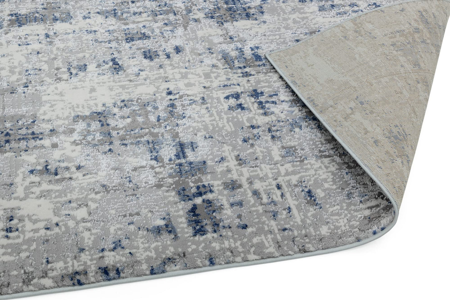 Orion Abstrakter Teppich, glänzendes metallisches Wonderlust-Design 