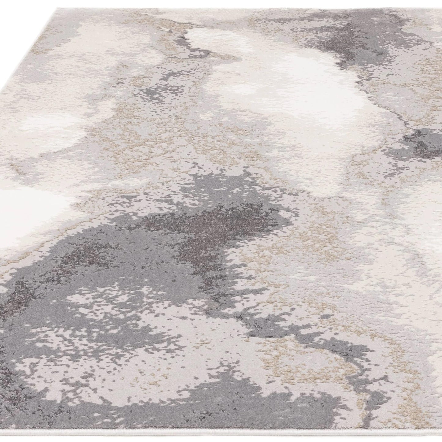 Stellar Abstract Teppich - Marmorierter Stil, seidig glänzend