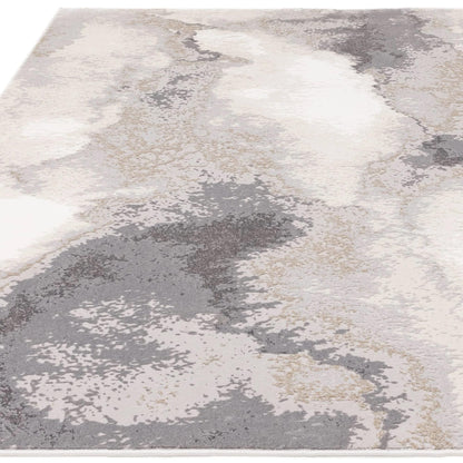 Stellar Abstract Teppich - Marmorierter Stil, seidig glänzend