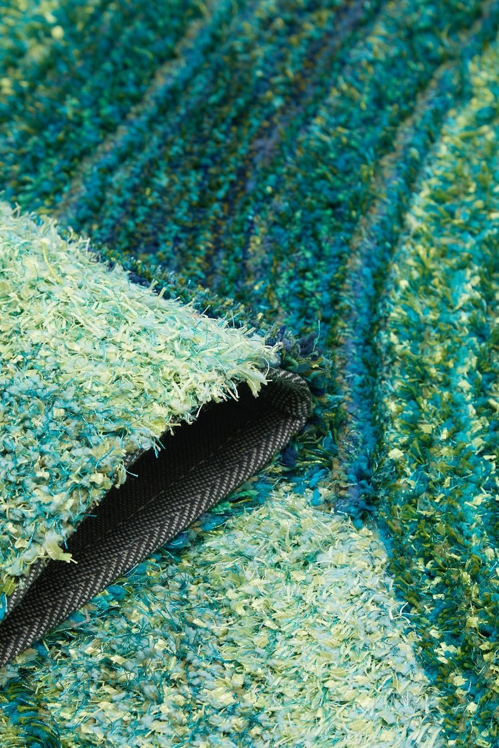 Wave 3D Shaggy Teppich – Blau – 160x230 cm Weicher Plüsch Hochflor Teppich