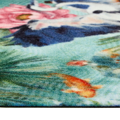Waschbarer, tropischer Teppich von Studio, rutschfeste Matte für Küche, Flur, Hauseingang, mehrfarbig, 65 x 150 cm (2'4" x 5')