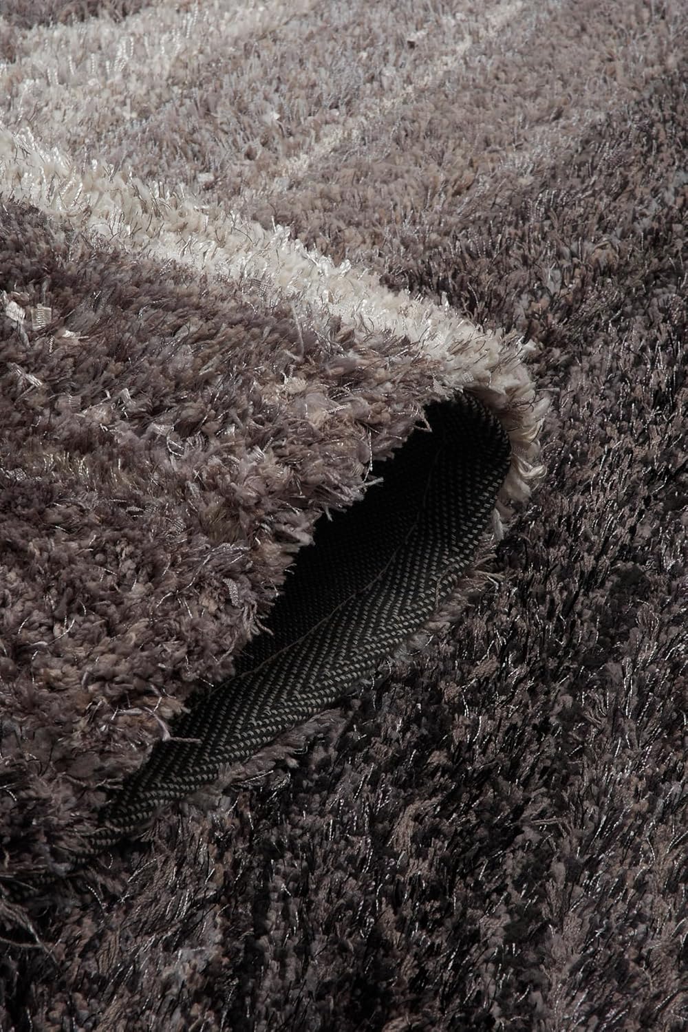 Wave 3D Shaggy Teppich – Anthrazit – 160x230 cm Weicher Plüsch Hochflor Teppich
