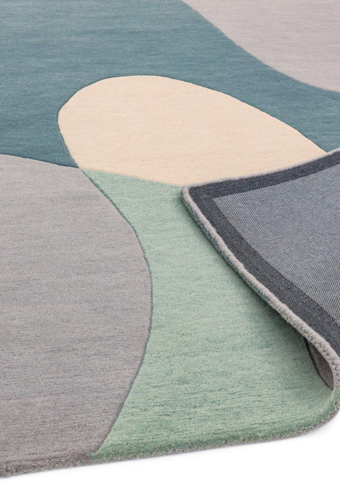 Matrix Arc Rug for Living Room Bedroom Soft Wool Hand Tufted Carpet Retro Geometric Multi Rug