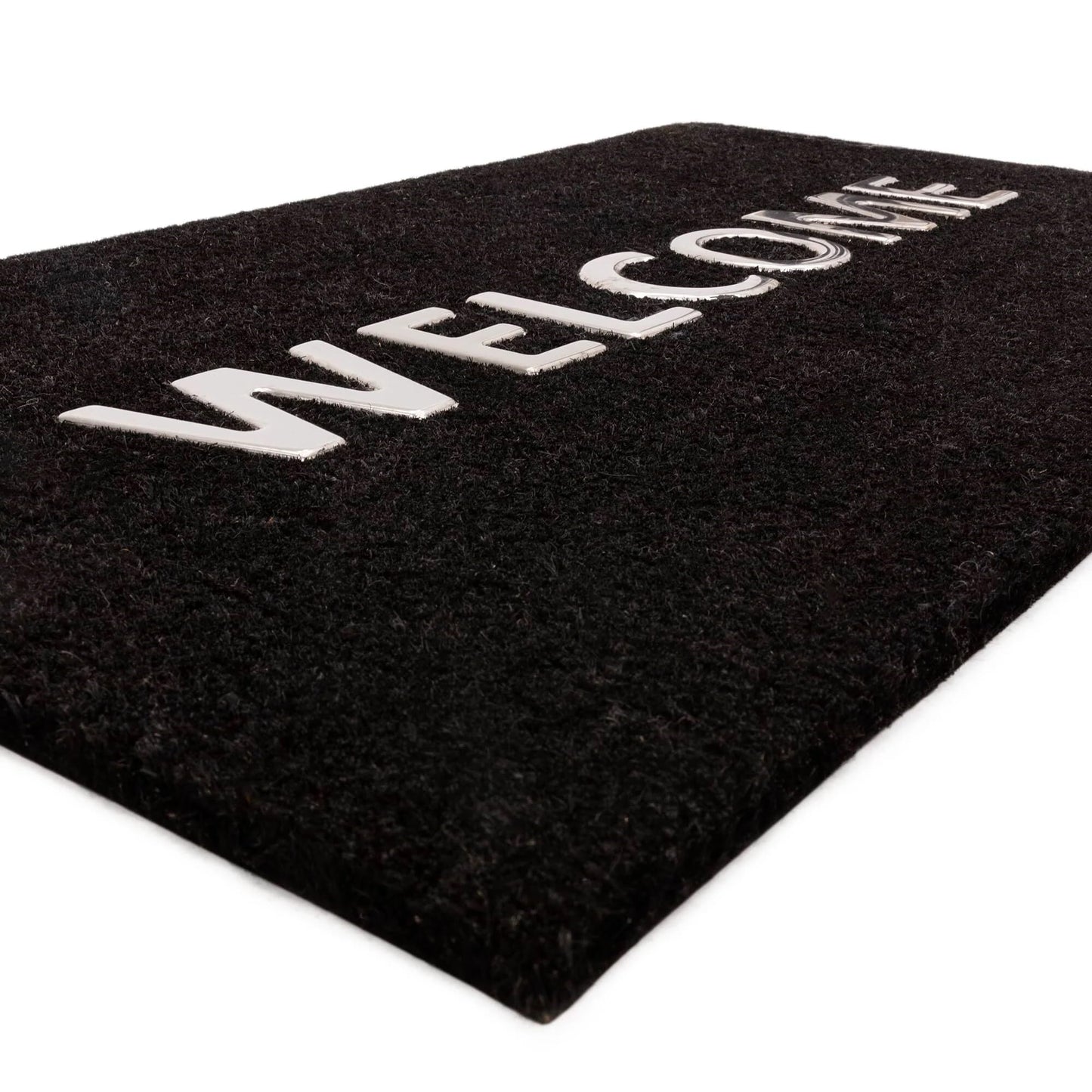 Fußmatte mit Aufschrift „Welcome Greetings“ für Tür, Eingang, Zuhause, Garten, Außenbereich, natürliche Kokosfaser, langlebiger Schlammstopper, Schmutzfänger, Bodenmatte, rutschfeste Fußmatte