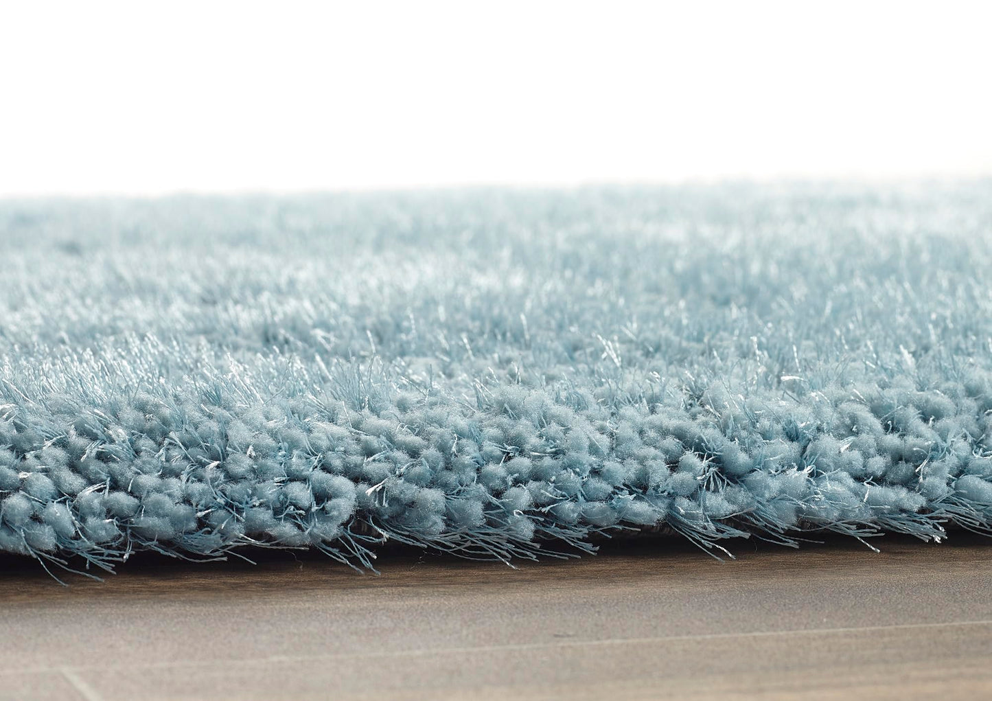 Hochfloriger Flurteppich für Schlafzimmer, Wohnzimmer, Nachttisch, flauschig, hochwertig, luxuriös, handgetuftet, seidig, einfarbig, weich, dicker Flor, fusselfrei, 67 x 200 cm (2'3" x 6'7")