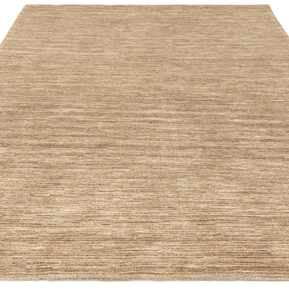 Hazy Honey Beige Natural Handwoven Rug – Soft Wool Blend Textured Striped Carpet for Modern Interiors