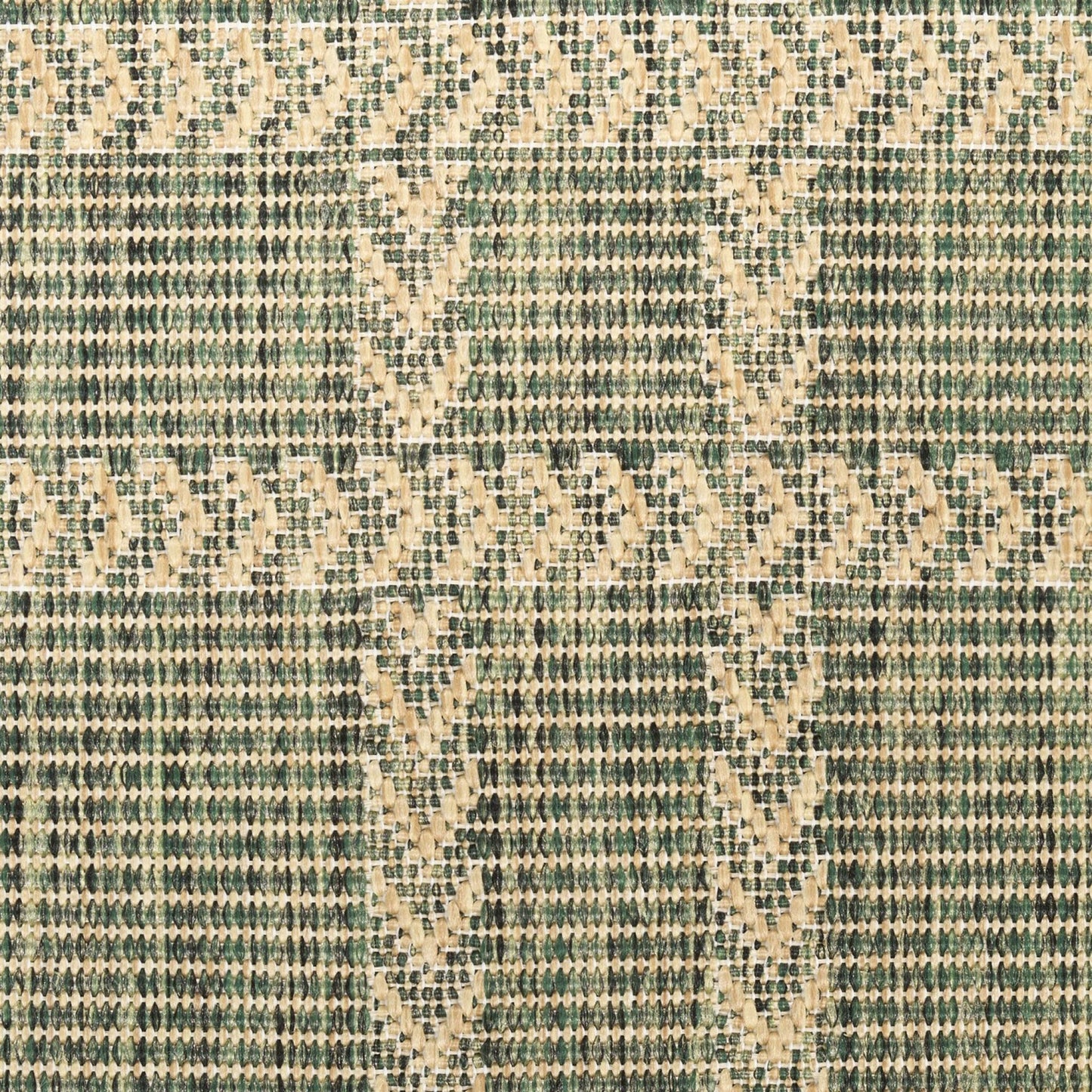 Horizon Grid HOZ04 Modern Geometric Patio Green Indoor & Outdoor Flatweave Rug
