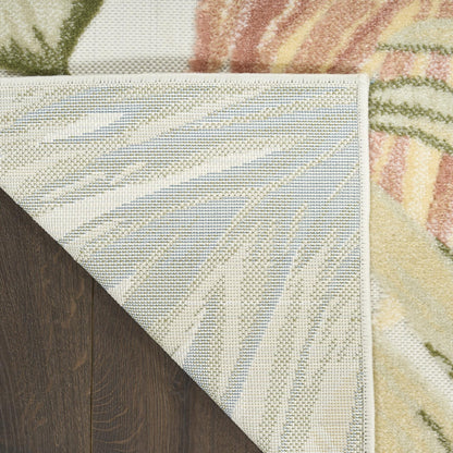 Aloha ALH43 Tropical Floral Ivory Green Indoor & Outdoor Area Rug
