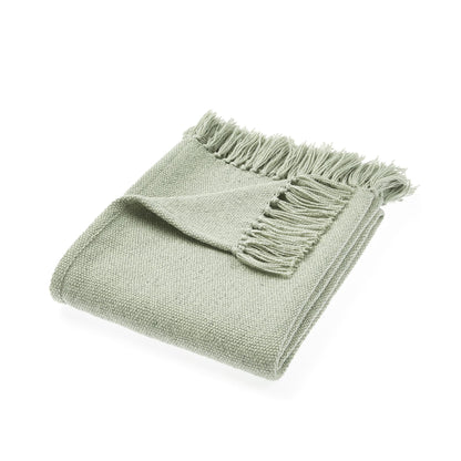 Hug Rug Woven Plain Throw Sky Grey Blanket Bed Sofa Chair Cover in 130 x 180 cm