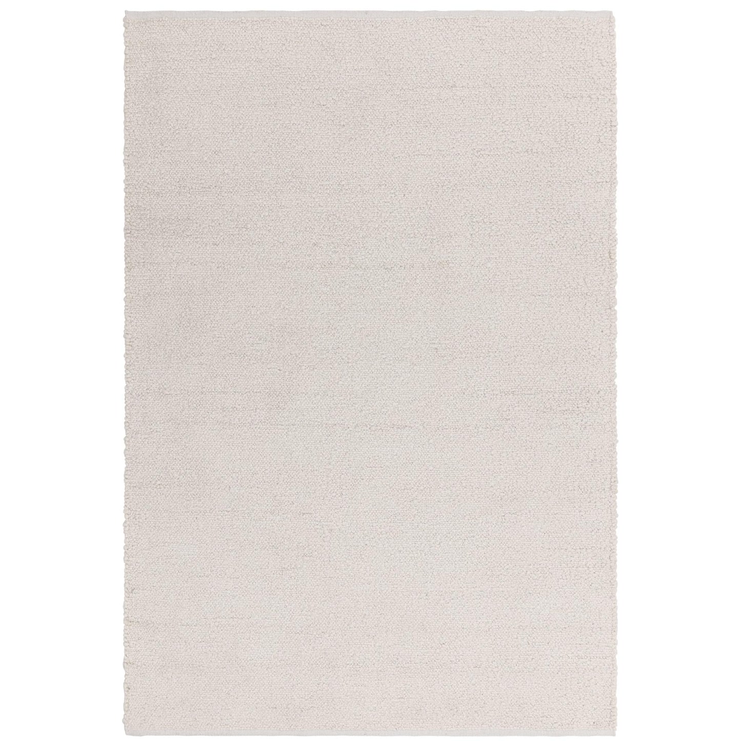 Abbus Boucle Ivory Modern Plain Rug – Hand Woven Soft Texture