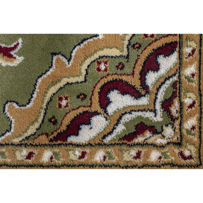 Sherborne Green Rug Traditional Classic Oriental Bedroom Living Room Rug