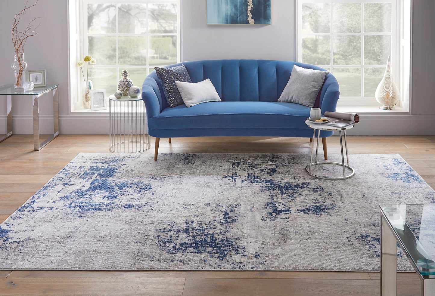 Lord of Rugs Rossa ROS03 Abstract Rug for Living Room Bedroom Carpet Bright Colourful Tones Soft Area Rug