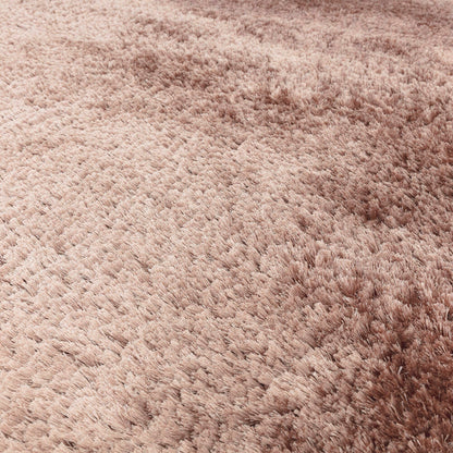 Plüschiger Shaggy-Teppich für Wohnzimmer und Schlafzimmer, Hochflor, dick, flauschig, handgefertigt, fusselfrei, seidig, schimmernd, glänzend, einfarbig, Hochflor-Teppich