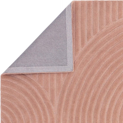 Handmade Wool Rug Geometric Modern Classic Soft Luxury – Hague Blush Pink