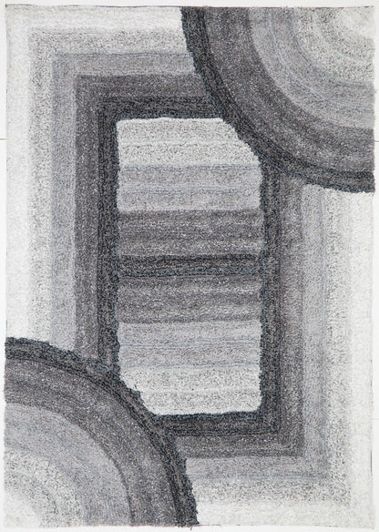 Shaggy-Teppich für Wohnzimmer, Schlafzimmer, Esszimmer, weicher Plüsch, flauschig, seidig, für den Boden, Gittermuster, 3D-Shaggy-Teppich in großer Größe, 160 x 230 cm (5'3" x 7'7")