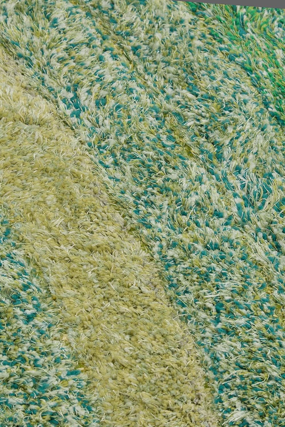 Lena Wave 3D Shaggy Rug – Teal Blue – 160x230 cm Soft Plush High Pile Carpet