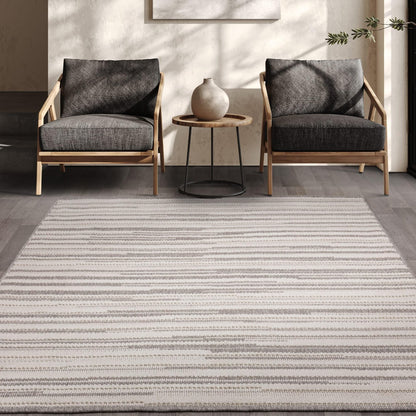 Modern Camber Rug for Living Room, Bedroom, Dining Room, Lounge Flatweave High Traffic Durable Natural Textured