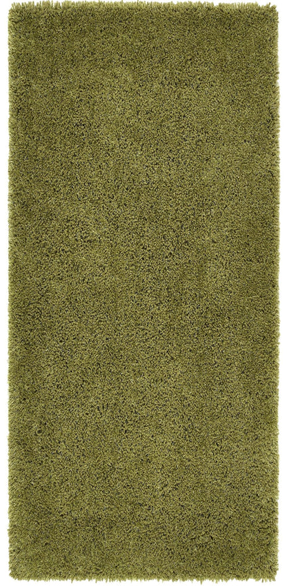 Hochfloriger Flurteppich für Schlafzimmer, Wohnzimmer, Nachttisch, flauschig, hochwertig, luxuriös, handgetuftet, seidig, einfarbig, weich, dicker Flor, fusselfrei, 67 x 200 cm (2'3" x 6'7")