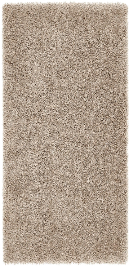 Hochfloriger Flurteppich für Schlafzimmer, Wohnzimmer, Nachttisch, flauschig, hochwertig, luxuriös, handgetuftet, seidig, einfarbig, weich, dicker Flor, fusselfrei, 67 x 200 cm (2'3" x 6'7")