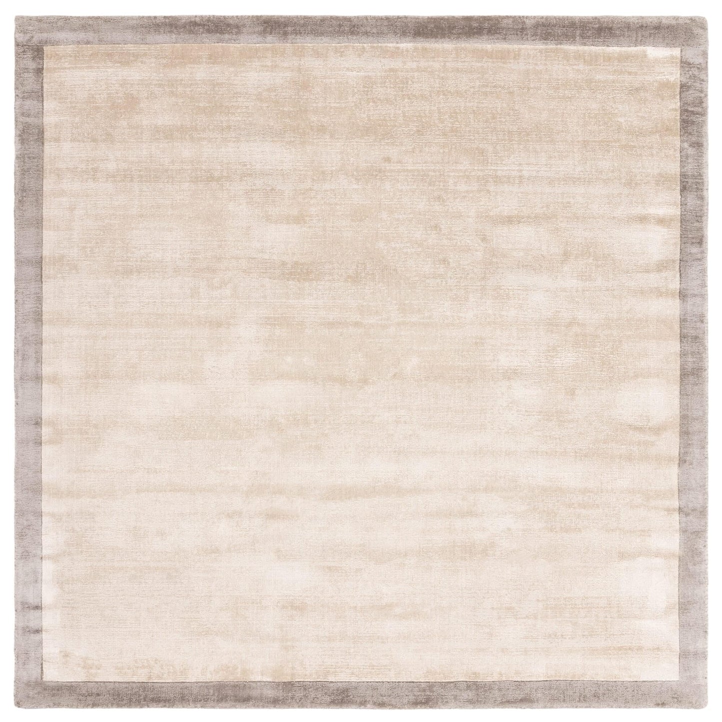 Blade Border Plain Viskose-Teppich – handgewebt, im Used-Look, hochglänzend, seidig weich, luxuriös
