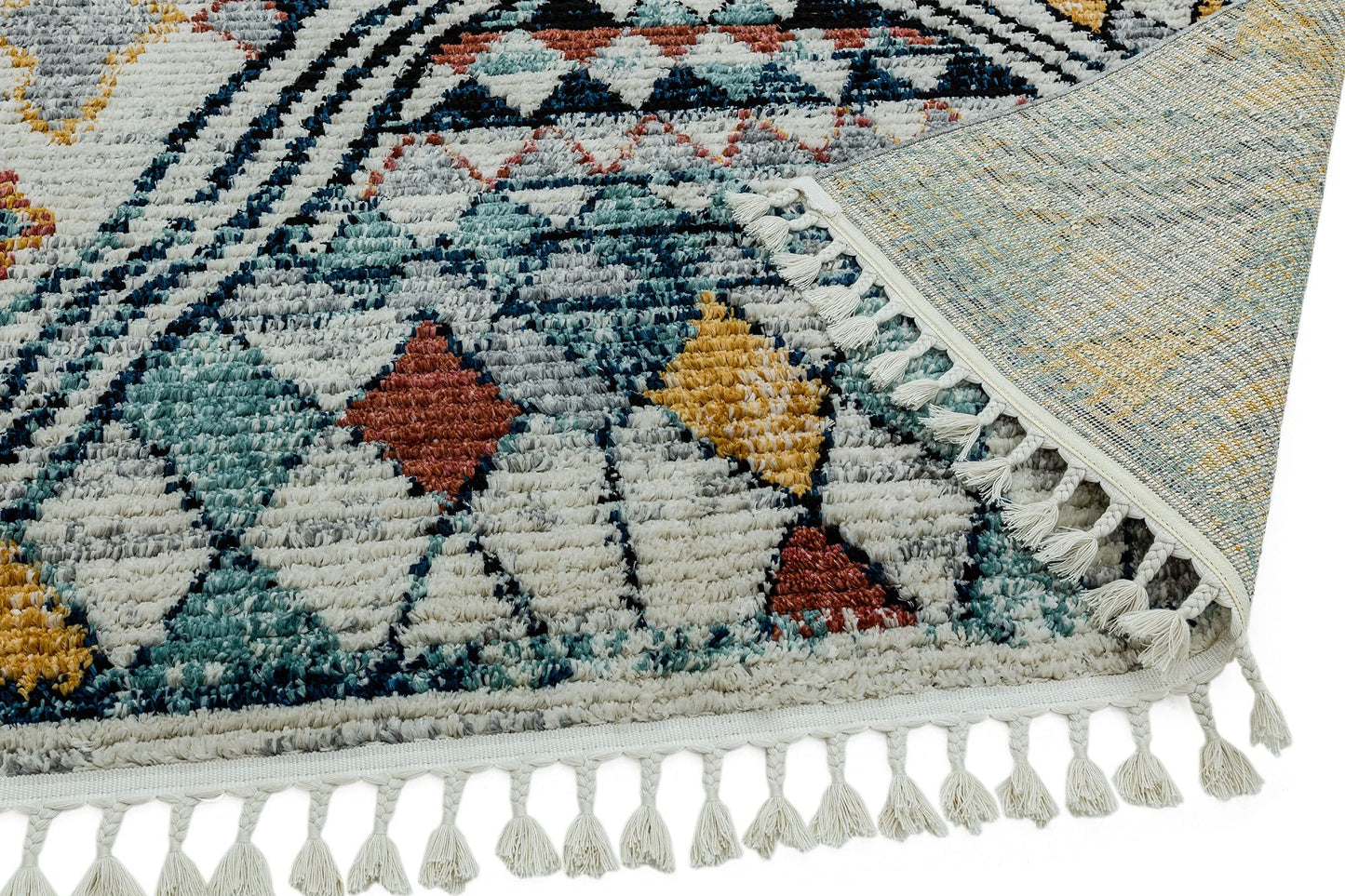 Cyrus CY09 Rug Nomadic Moroccan Berber Kilim Style with Fringes