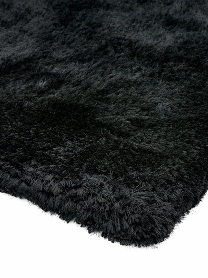 Plüschiger Shaggy-Teppich für Wohnzimmer und Schlafzimmer, Hochflor, dick, flauschig, handgefertigt, fusselfrei, seidig, schimmernd, glänzend, einfarbig, Hochflor-Teppich