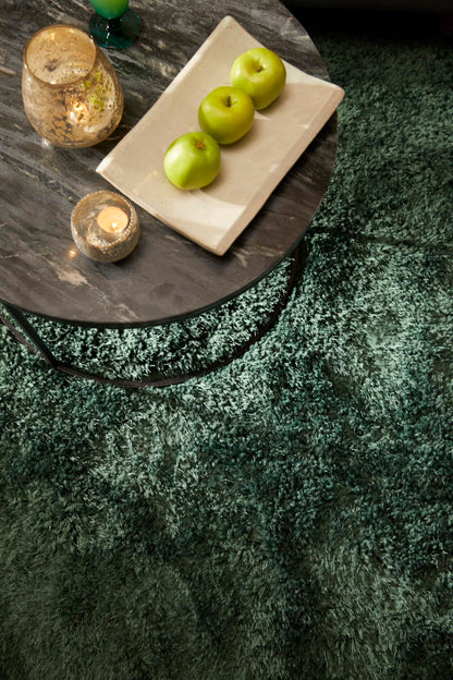 Hochfloriger Flurteppich für Schlafzimmer, Wohnzimmer, Nachttisch, flauschig, hochwertig, luxuriös, handgetuftet, seidig, einfarbig, weich, dicker Flor, fusselfrei, 67 x 200 cm (2'3" x 6'7")