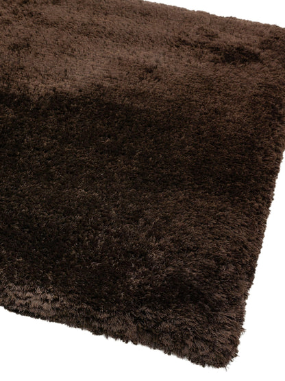 Plüschiger Shaggy-Teppich für Wohnzimmer und Schlafzimmer, Hochflor, dick, flauschig, handgefertigt, fusselfrei, seidig, schimmernd, glänzend, einfarbig, Hochflor-Teppich