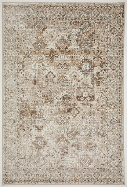 Cremebeiger Läufer 550AC mit Bordüre – Traditioneller Vintage-Anti-Rutsch-Flurteppich (66 x 230 cm &amp; 80 x 300 cm)