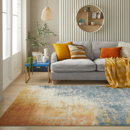 Lord of Rugs Rossa ROS03 Abstract Rug for Living Room Bedroom Carpet Bright Colourful Tones Soft Area Rug