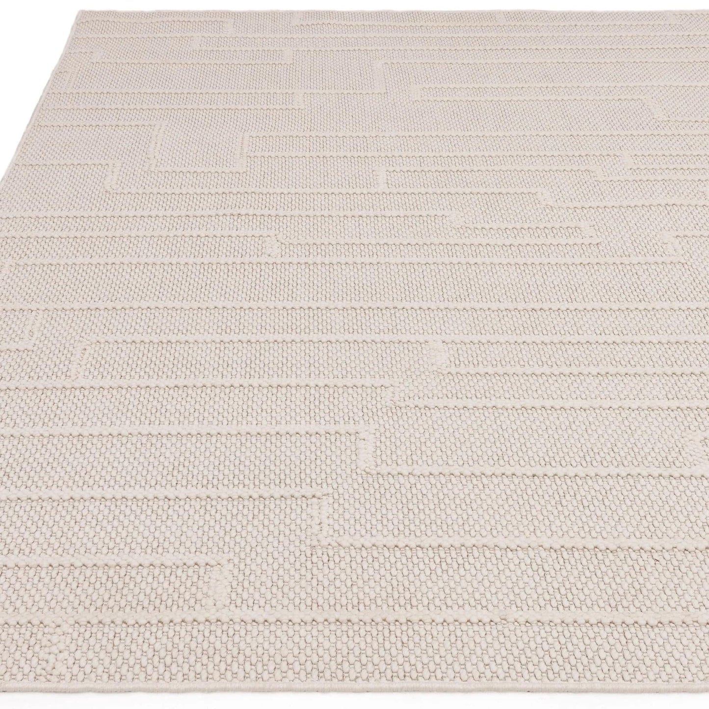 Modern Camber Rug for Living Room, Bedroom, Dining Room, Lounge Flatweave High Traffic Durable Natural Textured