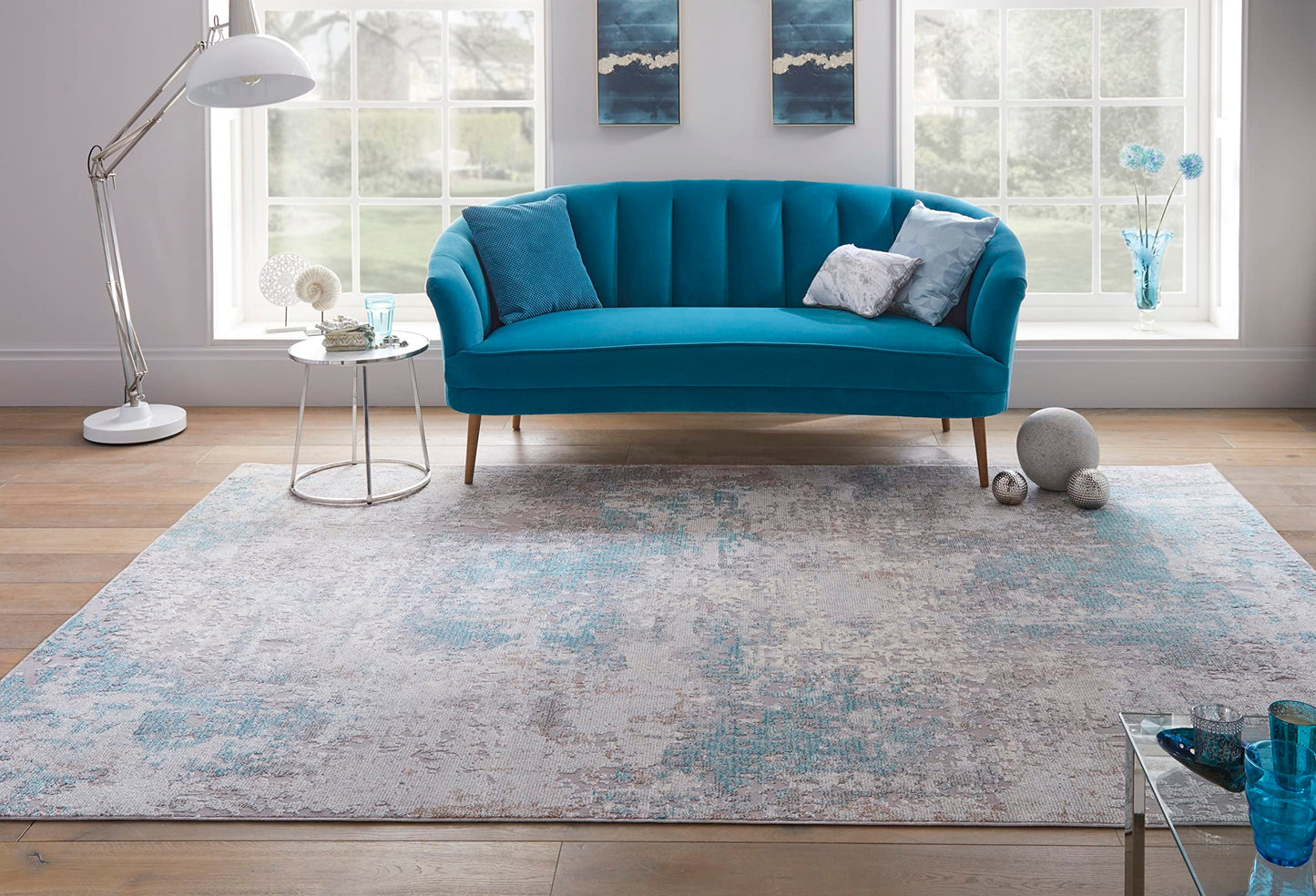Lord of Rugs Rossa ROS03 Abstract Rug for Living Room Bedroom Carpet Bright Colourful Tones Soft Area Rug