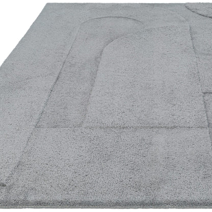 Tova Moderner schlichter Teppich, weiche Haptik, hochwertige geschnitzte 3D-geometrische Muster, Teppich, Bereichsteppich