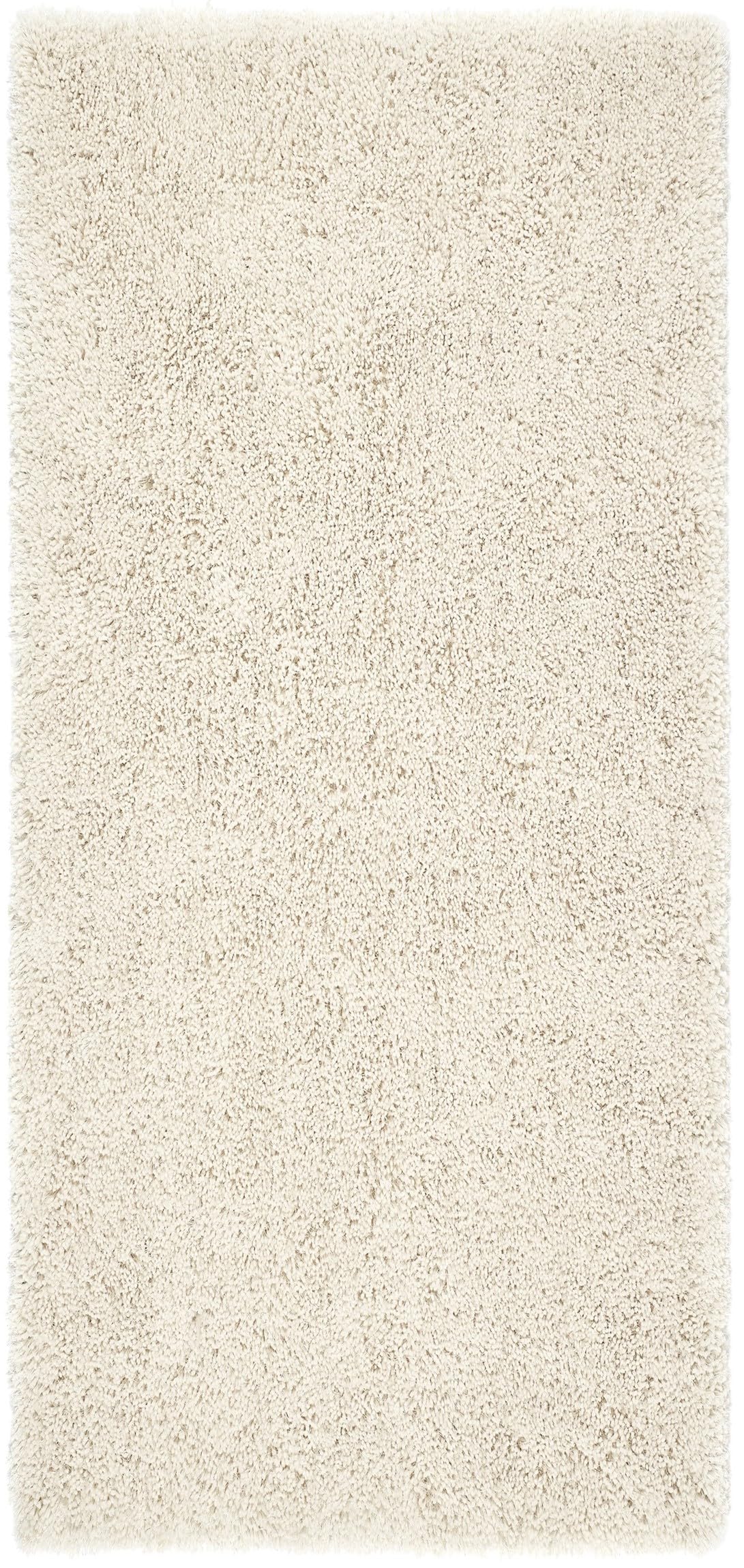 Hochfloriger Flurteppich für Schlafzimmer, Wohnzimmer, Nachttisch, flauschig, hochwertig, luxuriös, handgetuftet, seidig, einfarbig, weich, dicker Flor, fusselfrei, 67 x 200 cm (2'3" x 6'7")