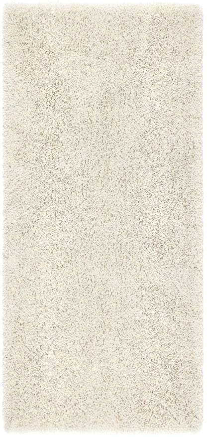 Hochfloriger Flurteppich für Schlafzimmer, Wohnzimmer, Nachttisch, flauschig, hochwertig, luxuriös, handgetuftet, seidig, einfarbig, weich, dicker Flor, fusselfrei, 67 x 200 cm (2'3" x 6'7")
