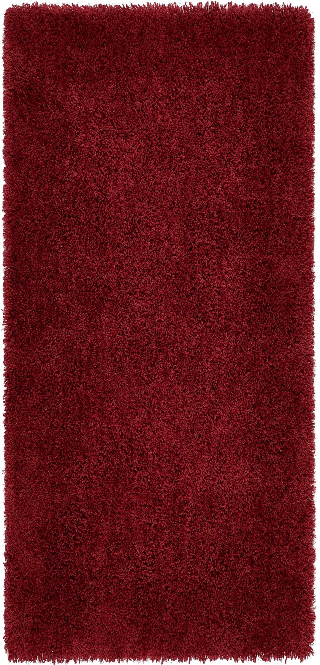 Hochfloriger Flurteppich für Schlafzimmer, Wohnzimmer, Nachttisch, flauschig, hochwertig, luxuriös, handgetuftet, seidig, einfarbig, weich, dicker Flor, fusselfrei, 67 x 200 cm (2'3" x 6'7")