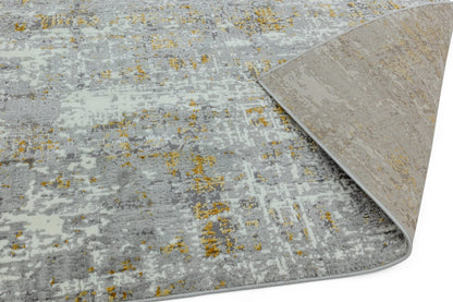 Orion Abstrakter Teppich, glänzendes metallisches Wonderlust-Design 