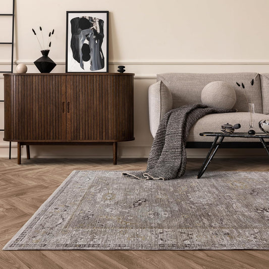Jasper JA04 Grey Silver – Traditional Antique Style Rug