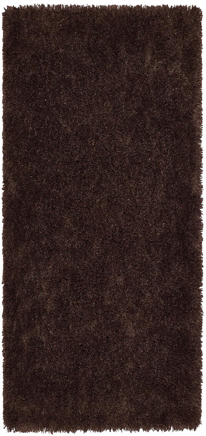 Hochfloriger Flurteppich für Schlafzimmer, Wohnzimmer, Nachttisch, flauschig, hochwertig, luxuriös, handgetuftet, seidig, einfarbig, weich, dicker Flor, fusselfrei, 67 x 200 cm (2'3" x 6'7")