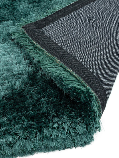 Plüschiger Shaggy-Teppich für Wohnzimmer und Schlafzimmer, Hochflor, dick, flauschig, handgefertigt, fusselfrei, seidig, schimmernd, glänzend, einfarbig, Hochflor-Teppich