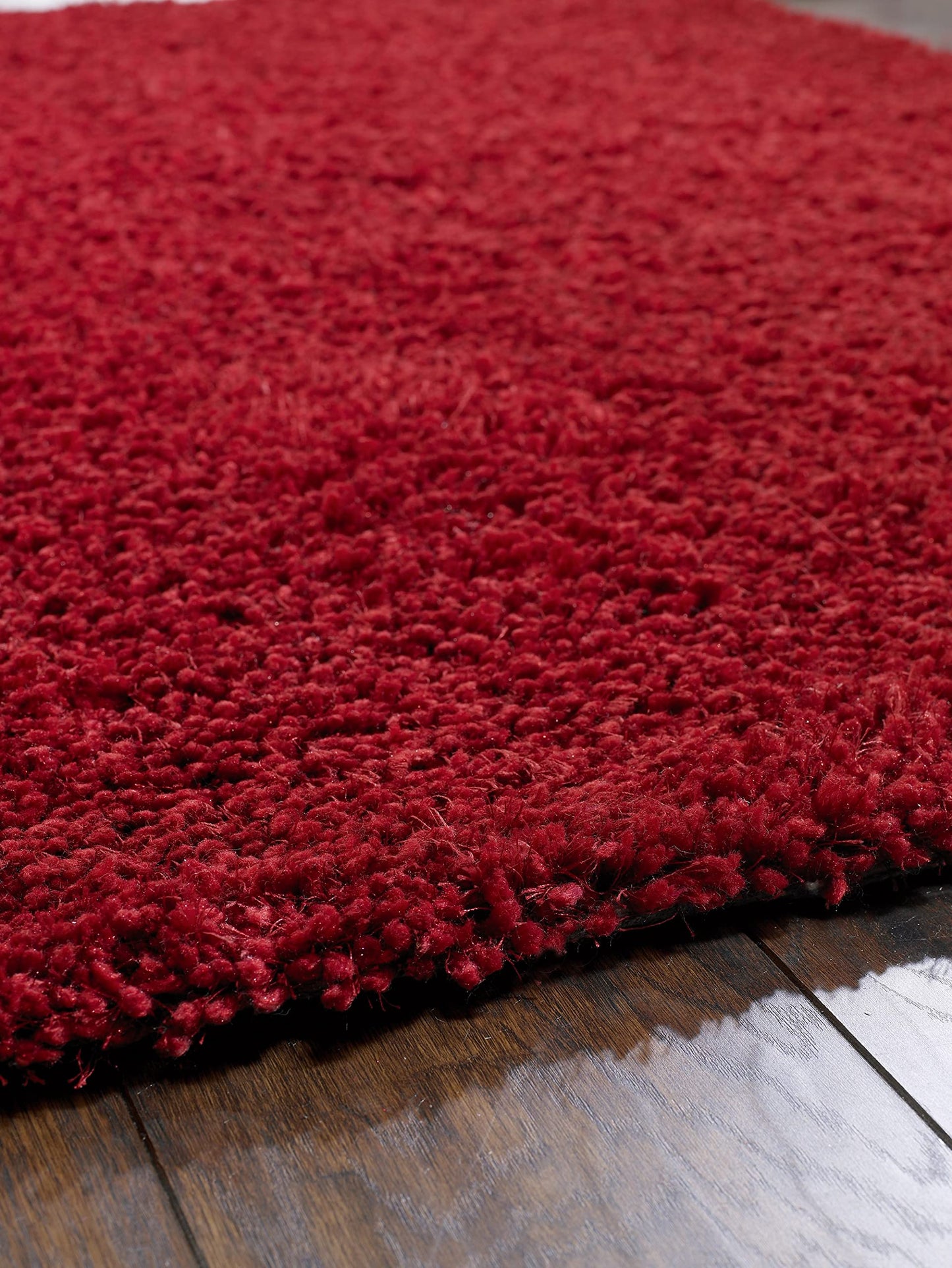 Hochfloriger Flurteppich für Schlafzimmer, Wohnzimmer, Nachttisch, flauschig, hochwertig, luxuriös, handgetuftet, seidig, einfarbig, weich, dicker Flor, fusselfrei, 67 x 200 cm (2'3" x 6'7")
